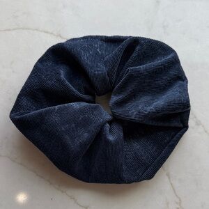 Chunky Navy Corduroy Jumbo Scrunchie
